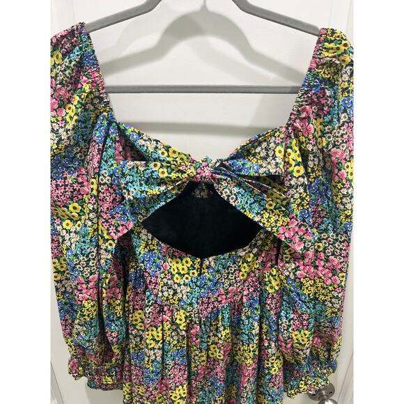 NWT For Love & Lemons Ruth Mini Dress in Blue Sz M - Picture 11 of 13